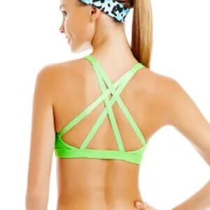 Lorna Jane Green Strappy Sports Bra